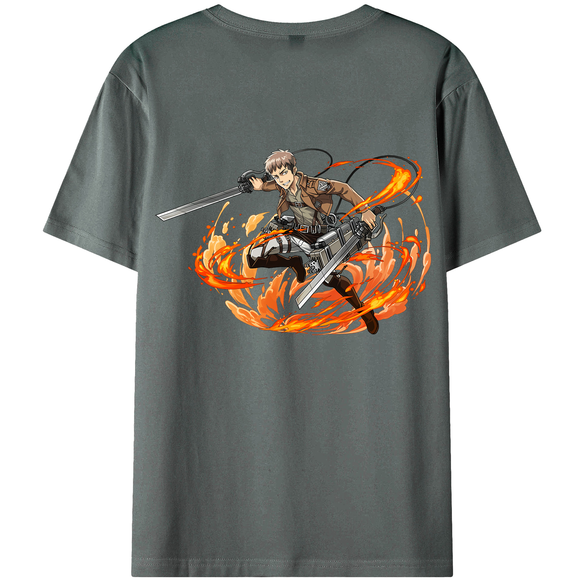 （画像用） 進撃の巨人 ジャン・キルシュタイン Attack on Titan Jean Kirstein 綿100％ メンズ半袖Tシャツ（バックプリント） 通気性